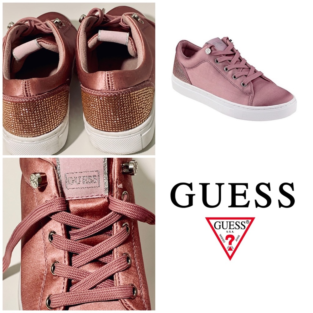 Guess Jollie3 Satin Rhinestone Sneakers